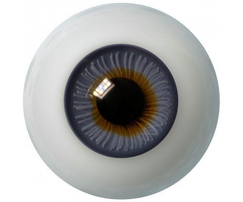 Lauschaer Glass Eyes - Blue Grey 20mm, Flat Back